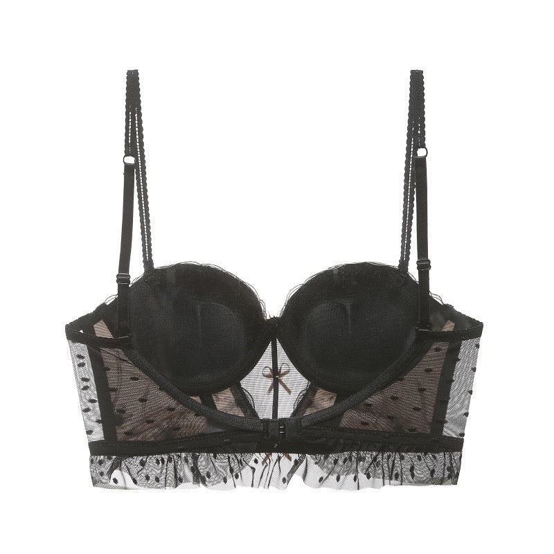 Lace Embroidered Push-up Vest Bra