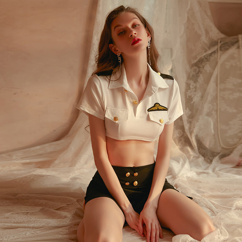 2024 New Captain Stewardess Sexy Suit Cross-dressing Policewoman1631