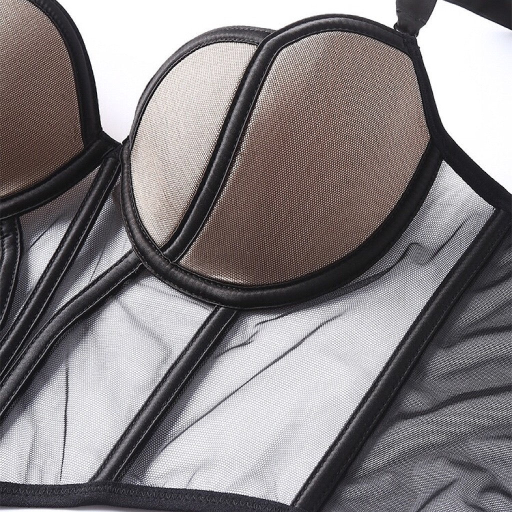 Push-up and Side-Boob Shaping Sexy French Bonnet Corset Bustier