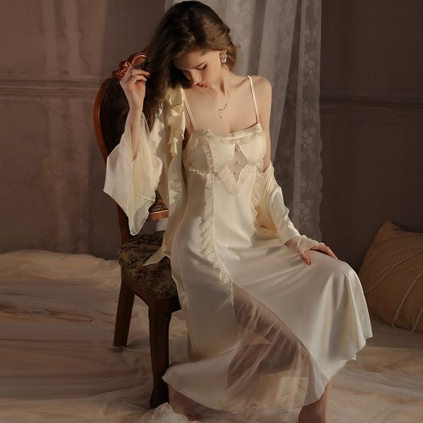 Pure Seduction Cami Nightdress Set with Tie Robe