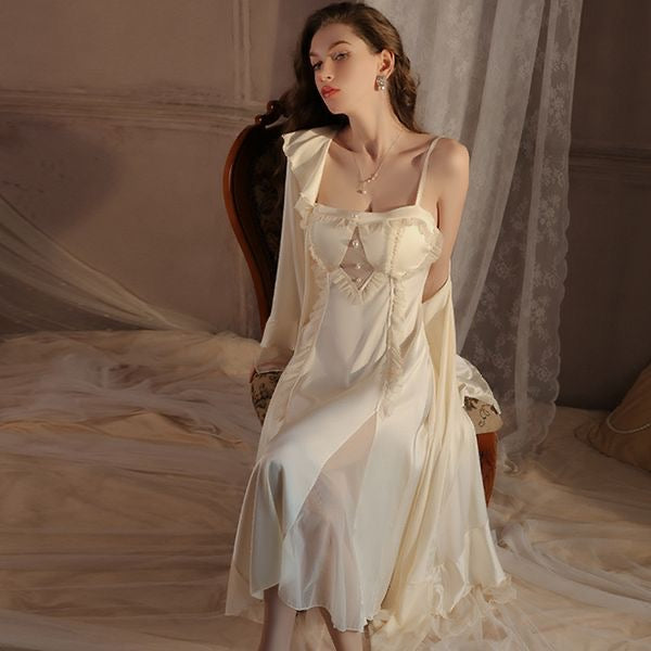 Pure Seduction Cami Nightdress Set with Tie Robe
