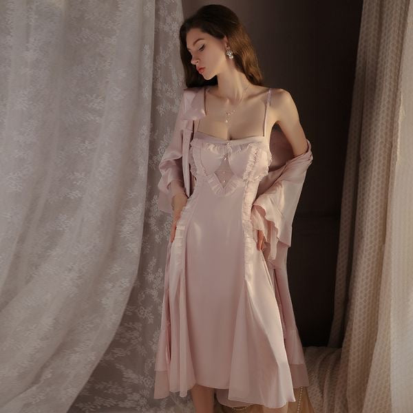 Pure Seduction Cami Nightdress Set with Tie Robe
