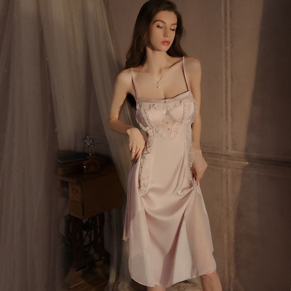 Pure Seduction Cami Nightdress Set with Tie Robe