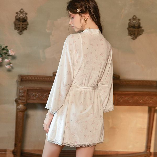 Velvet Whisper Floral Nightdress Set