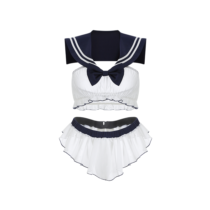 2024 New Sexy Hollow Crotchless Student Uniform Cosplay1638