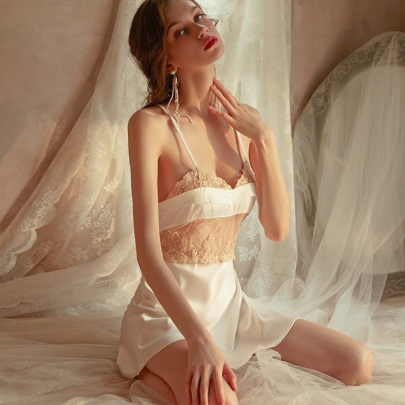 2023 Christmas Contrast Color Splicing Satin Suit—08—1541