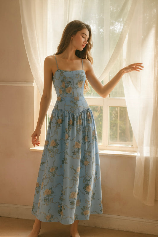 Blue Floral Dress