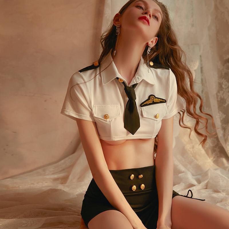 2024 New Captain Stewardess Sexy Suit Cross-dressing Policewoman1631