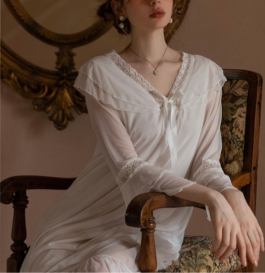 Royal Style Lace Long Dress