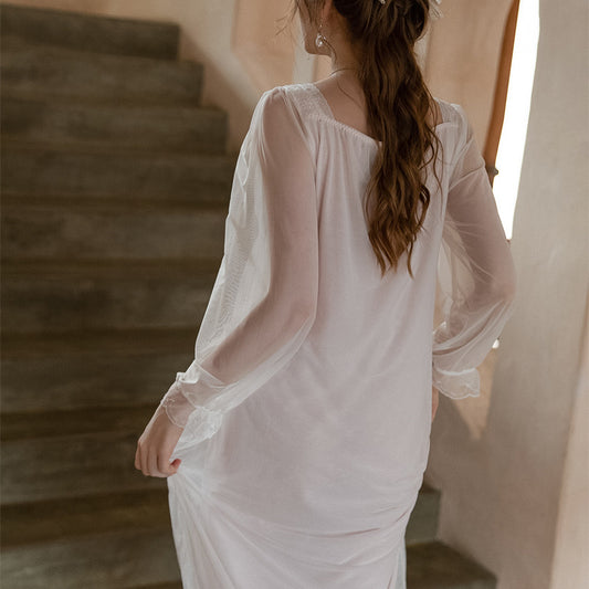 Royal Style Lace Long Dress