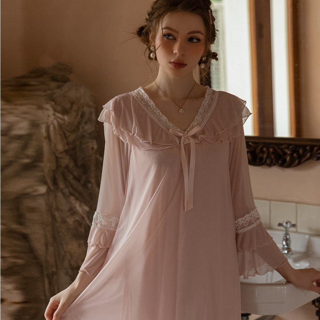 Royal Style Lace Long Dress