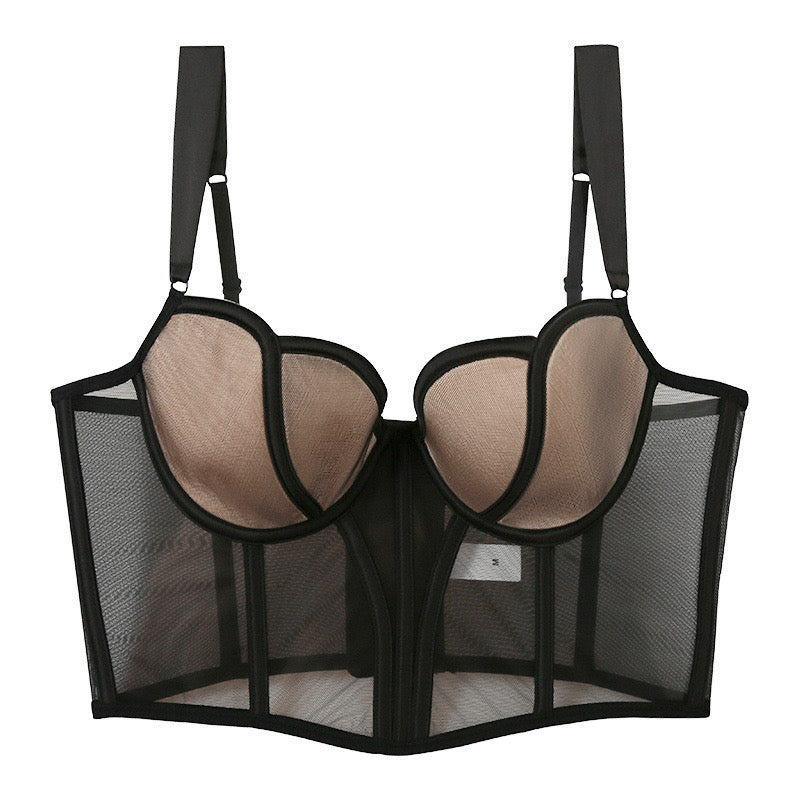 Push-up and Side-Boob Shaping Sexy French Bonnet Corset Bustier