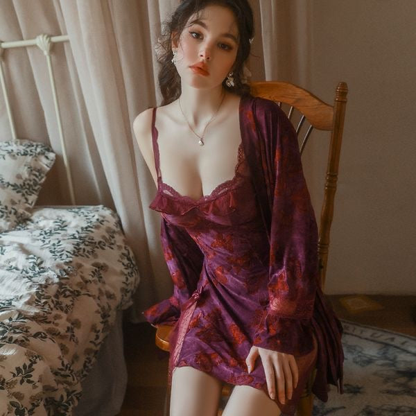 Butterfly Print Sleepwear Set