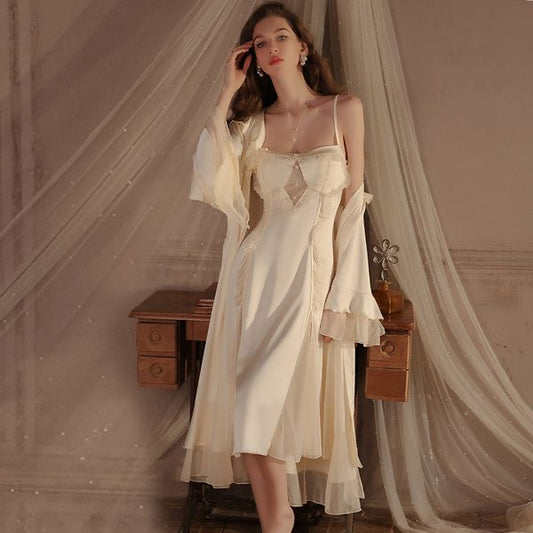 Pure Seduction Cami Nightdress Set with Tie Robe