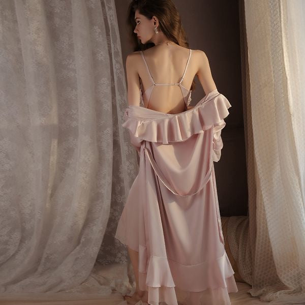 Pure Seduction Cami Nightdress Set with Tie Robe