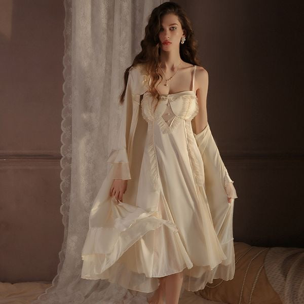 Pure Seduction Cami Nightdress Set with Tie Robe