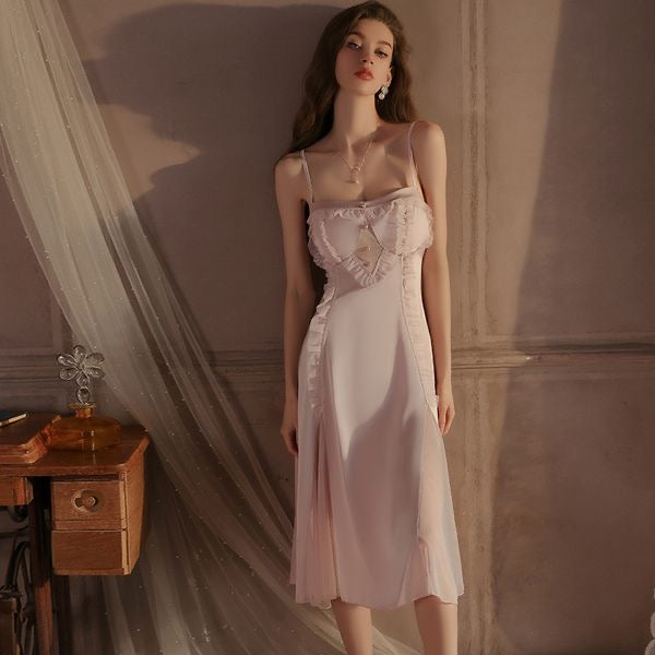 Pure Seduction Cami Nightdress Set with Tie Robe