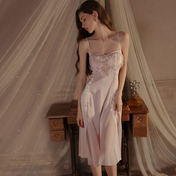 Pure Seduction Cami Nightdress Set with Tie Robe
