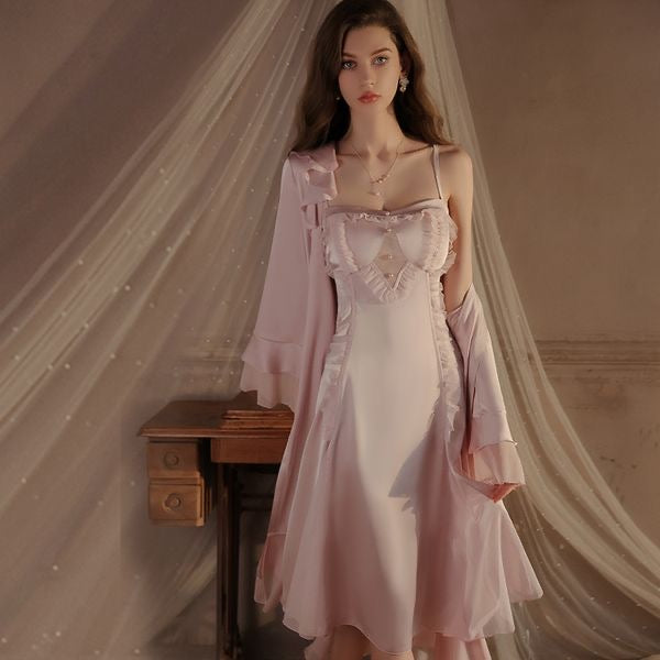 Pure Seduction Cami Nightdress Set with Tie Robe