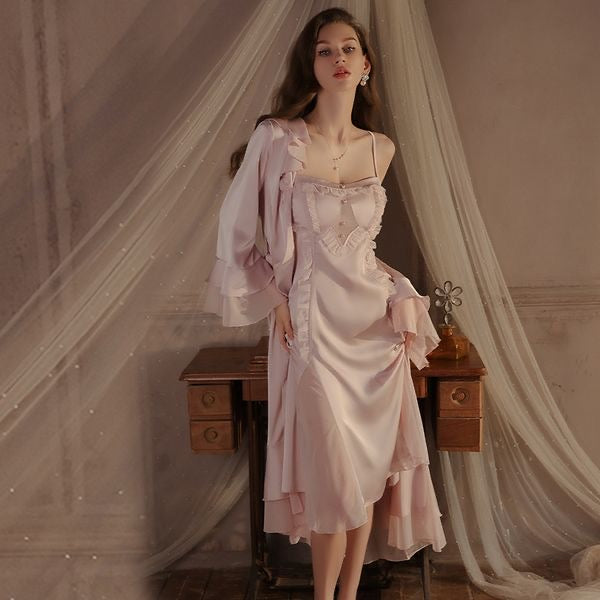 Pure Seduction Cami Nightdress Set with Tie Robe