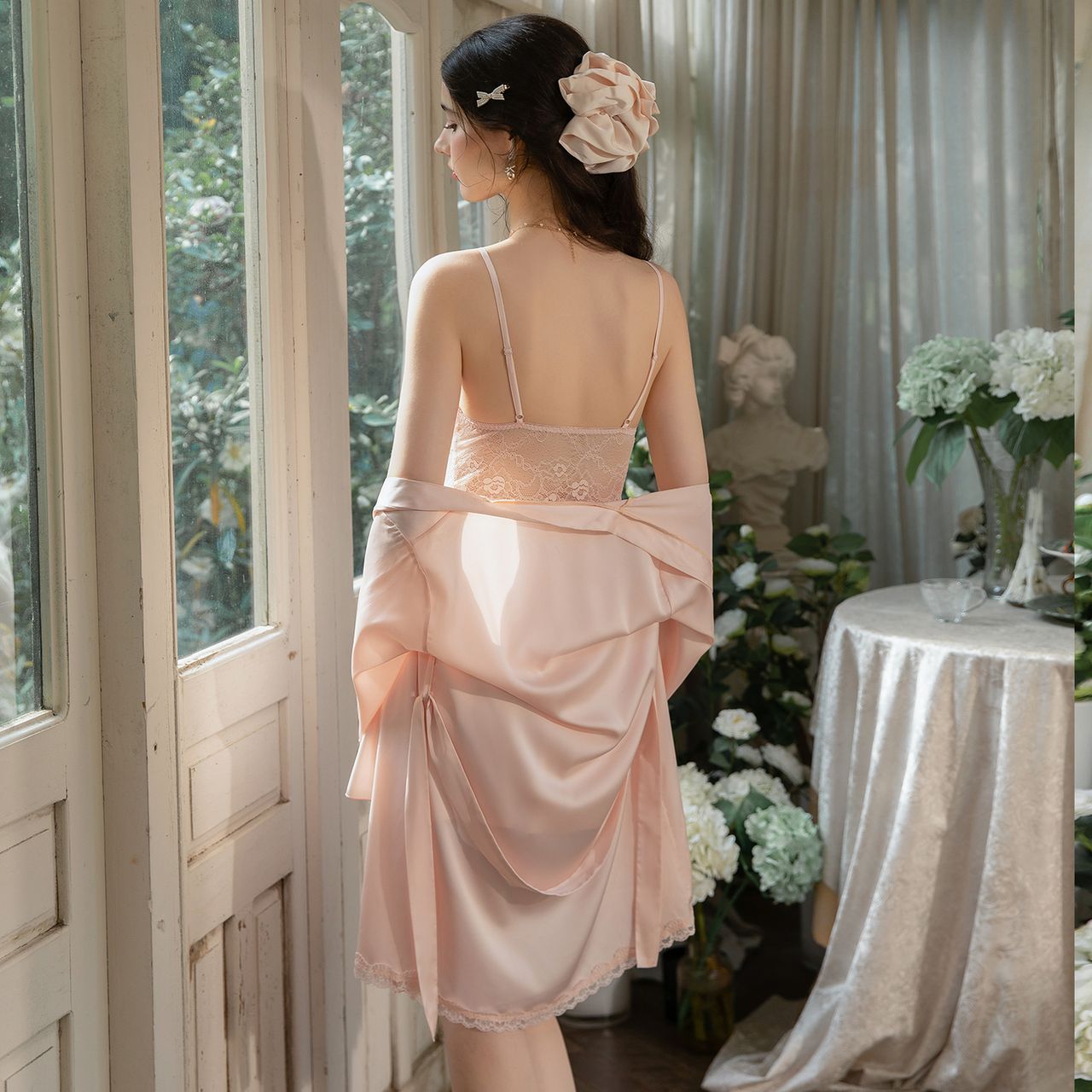 Silk Sexy Nightgown Sexy Nightdress Set 202609