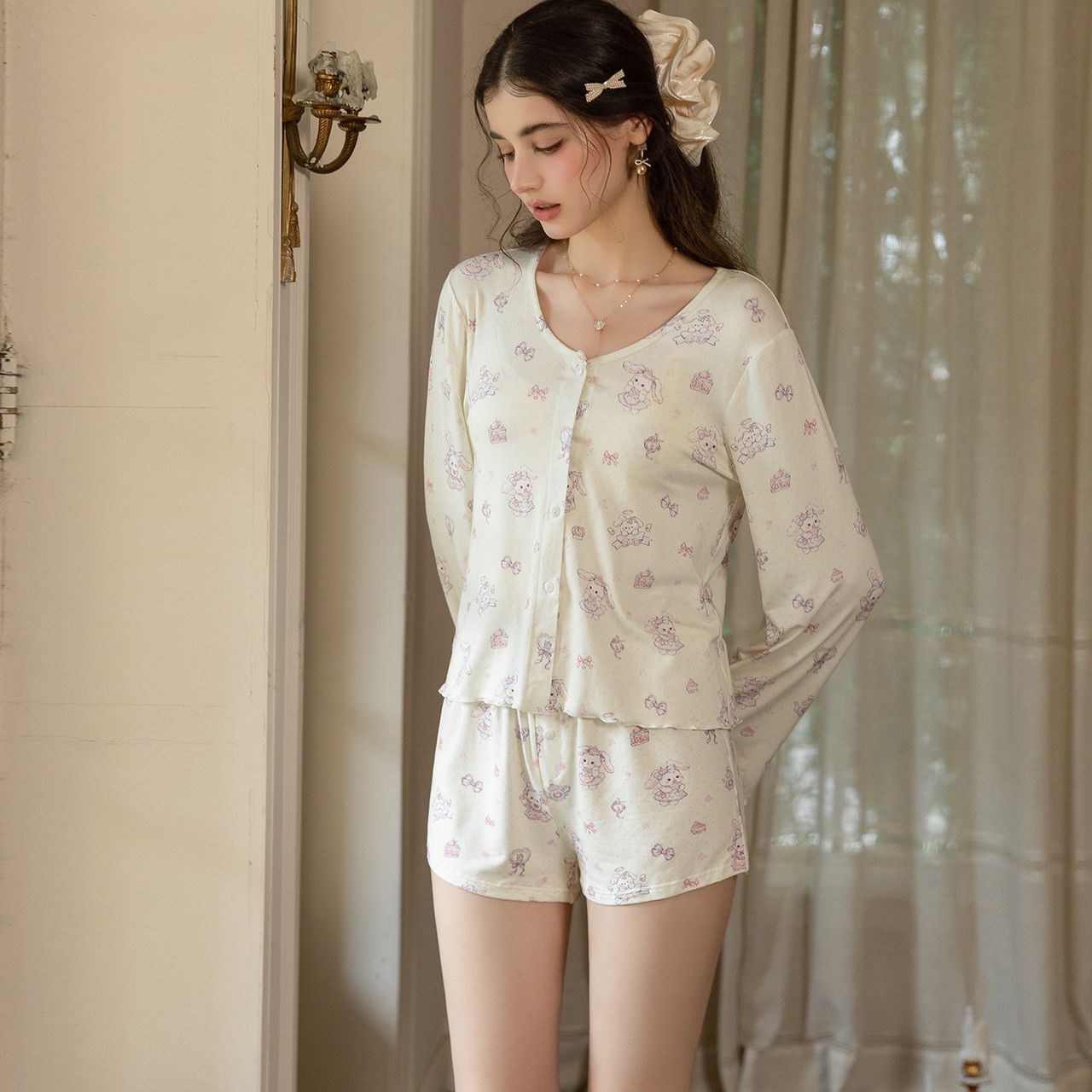 Sweet Floral Cami Pajama Set 202609