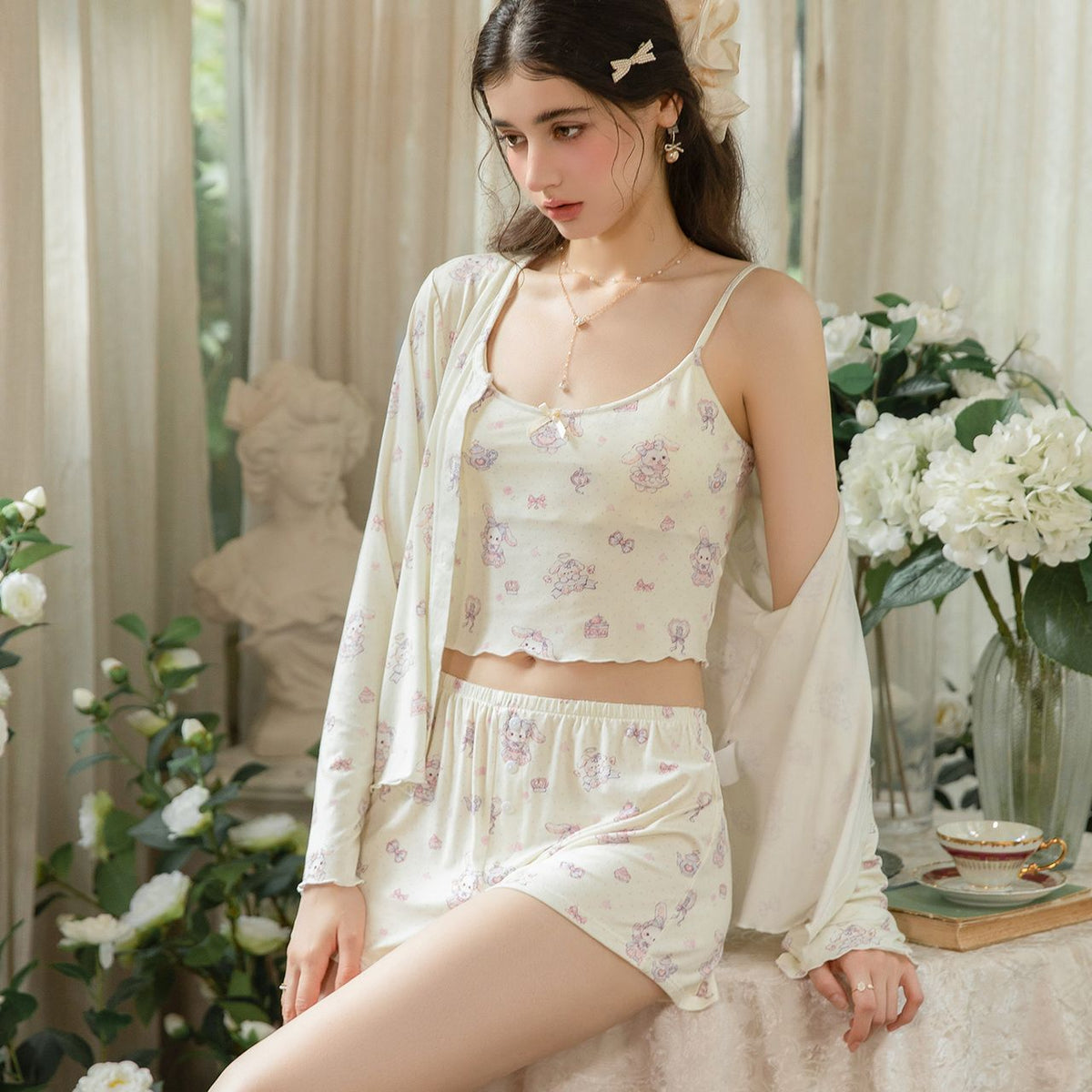 Sweet Floral Cami Pajama Set 202609