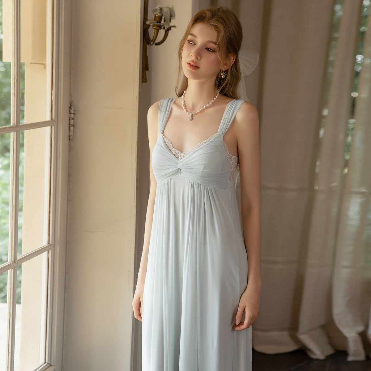 Romantic Lace Nightdress & Robe Set 202609