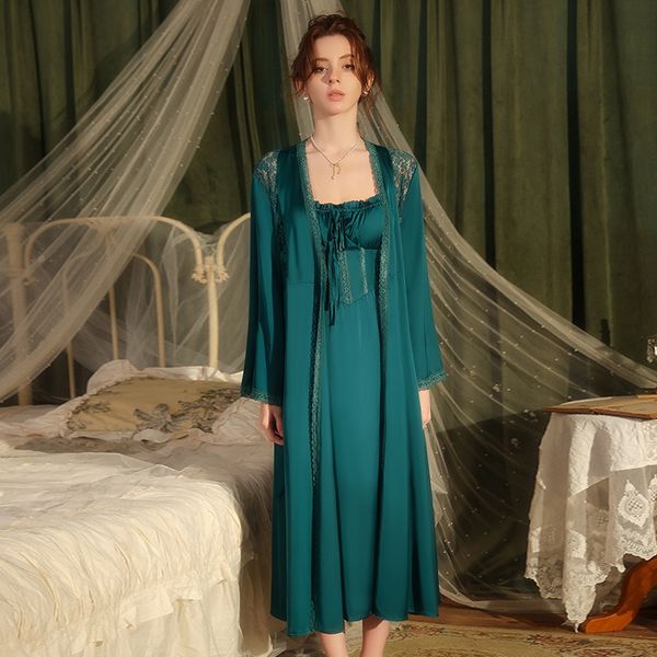 Luxury Long Robe & Camisole Nightdress Set
