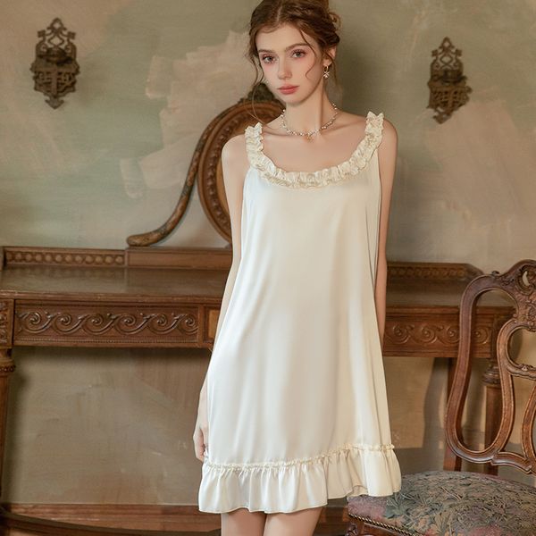 Satin Deep V Low Cut Seductive Nightgown and Home Set w1