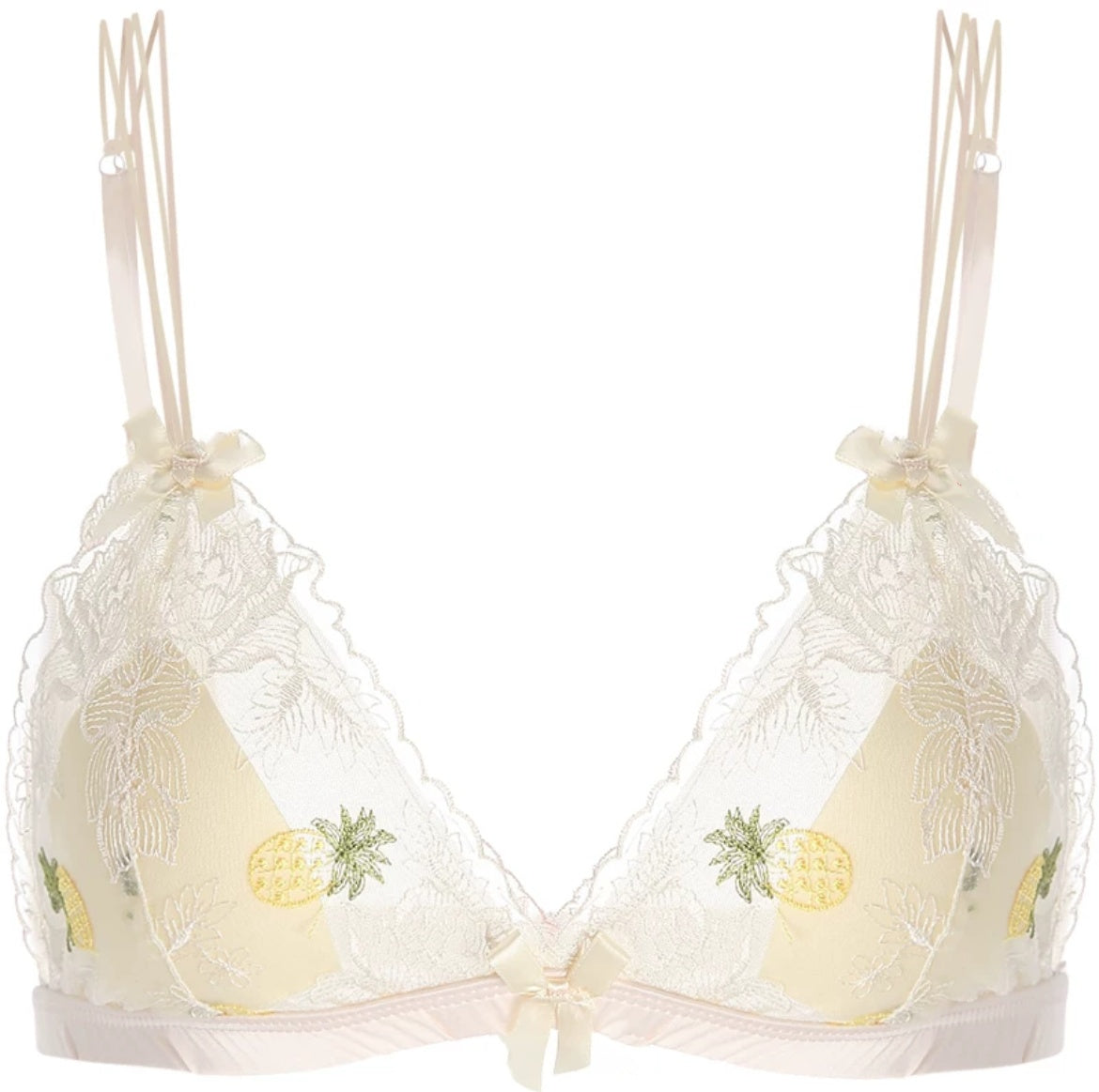 Cute Pineapple Print Lingerie Set Y001