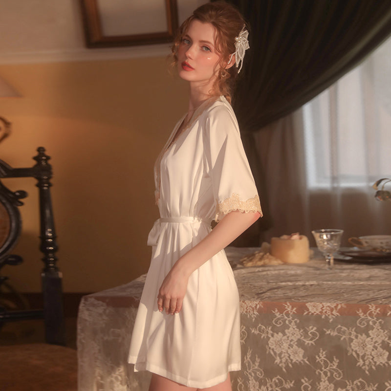 Silky Ice Soft Nightdress-Black-Red-White-Green991